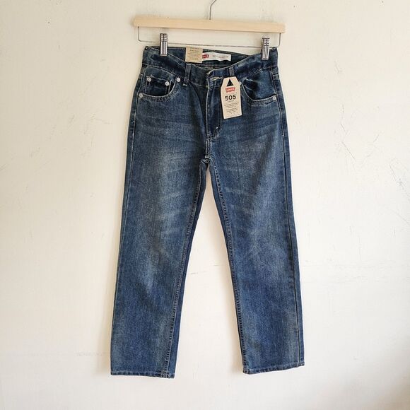 Levi's 505 Boys' Jeans Size 12 (26x26) Classic Straight Leg Fit MWT - Picture 1 of 7